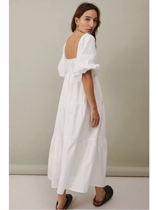 Faithfull the Brand Dresses & Skirts - NWT Faithfull The Brand Kiona White Midi Dress Tiered Poplin Womens Size 4 / S